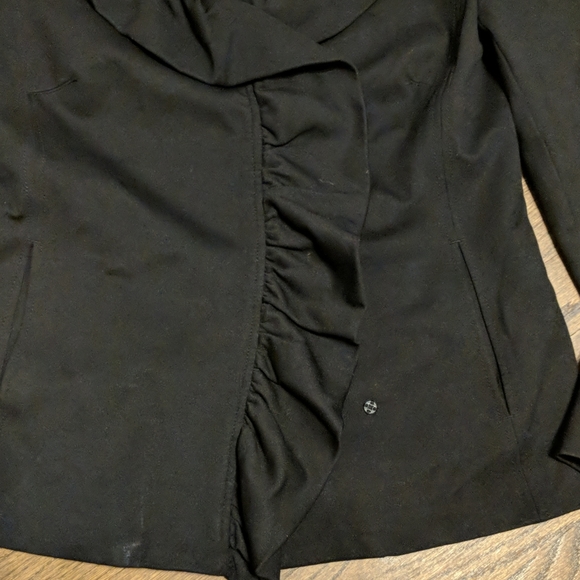 INC Ruffle Front hip length Jacket - Picture 4 of 15